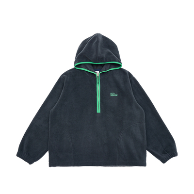 MAXforFUN25秋冬儿童半拉链抓绒连帽衫长袖摇粒绒卫衣轻便保暖软