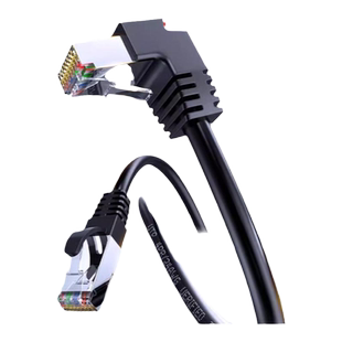 6类千兆弯头网线90度水晶头万兆5G八类屏蔽宽带网络线超细双绞线