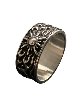 太阳神-不掉色钛钢重工中古戒指