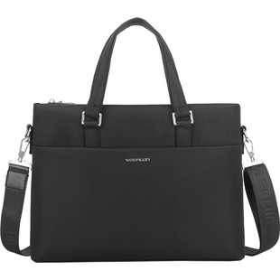 牛津布手提包男士公文包商务休闲单肩斜挎包男包简约文件包电脑包