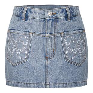 ANN ANDELMAN 2025春夏女士烫钻袋花牛仔裙裤银泰百货精品 301286