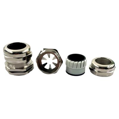 EMC填料函黄铜镀镍屏蔽电缆接头