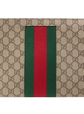 全新GUCCI古驰男女通用经典LOGO红绿条纹手拿包