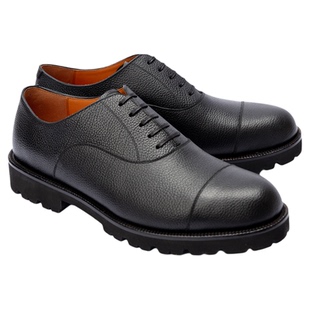 Mattina2026年新款商务风正装皮鞋男轻质德比鞋黑色圆头舒适防滑