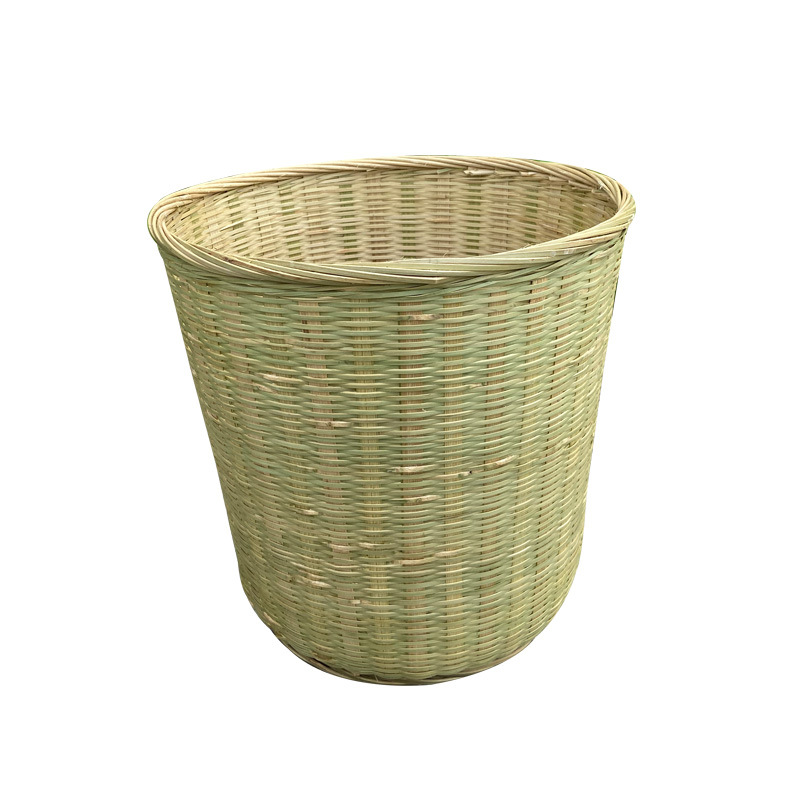 竹背篓圆形家用竹编厨房竹篮竹制品鸡蛋筐直桶蜜蜂笼竹编织收纳筐