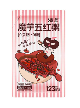 开袋即食的魔芋五红粥
