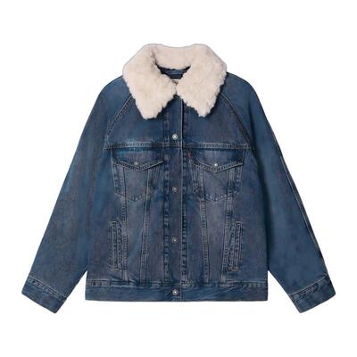 李维斯商场同款女士仿羊羔绒外套