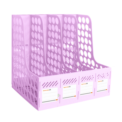 加厚文件框收纳盒塑料书架黑色