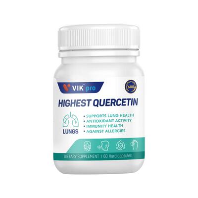德国VIKpro进口高含量槲皮素菠萝蛋白酶胶囊肺部动力保健60粒