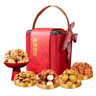 年货坚果大礼包高档干果礼盒装春节过年送长辈节日礼品定制整箱