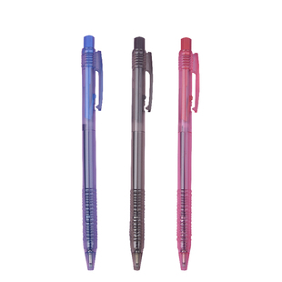 康纳按制0.7cm圆珠笔原子笔 蓝红黑 便宜好写 50支/桶包邮