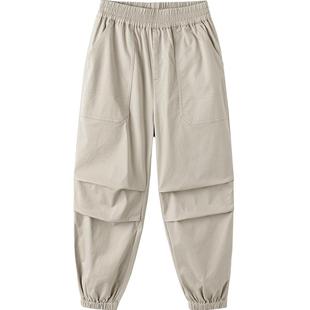 巴拉巴拉balaone童装儿童裤子男童女童2025秋装新款束口降落伞裤