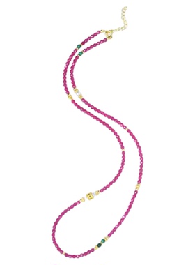 夏季新款鸽血红玛瑙项链