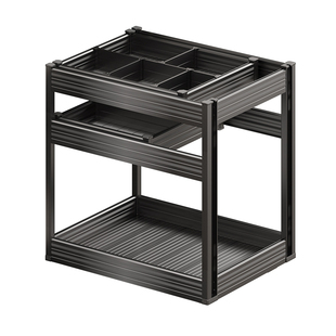 金牌调味拉篮厨房橱柜抽屉式铝合金调料篮厨柜收纳内置立式