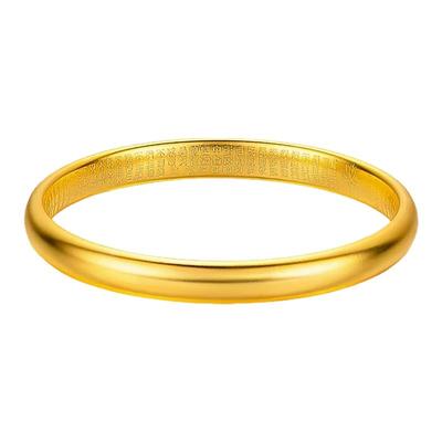 古法泥鳅背轮胎金色手镯