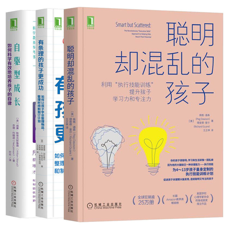 套装3册 自驱型成长+有条理的孩子更成功+ 聪明却混乱的孩子 如何科学有效地培养孩子自律促进关键期大脑发育 新华文轩 正版