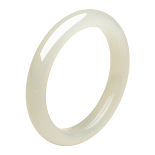 五花八门天然真品和田玉细条晴水手镯女款美人条玉镯子官方旗舰店