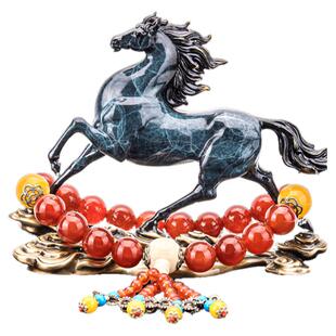 汽车摆件2025新款马男士高档中控台高级纯铜车上车载装饰车内饰品