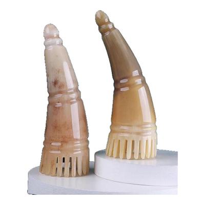 正品牛角梳子八爪按摩头疗专用圆筒刮痧器洗头部经络梳头皮女便携