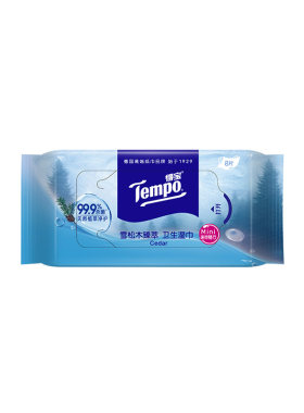 【ULINK】Tempo得宝新品雪松木臻萃卫生清凉湿巾8片1包便携装