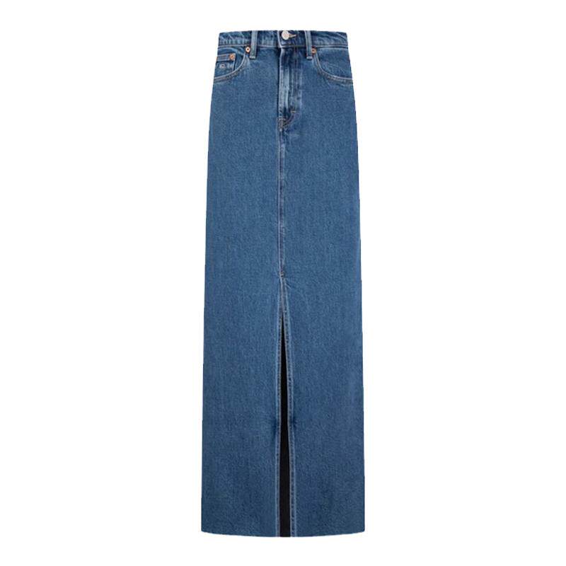 Tommy女装开叉高腰牛仔半身裙