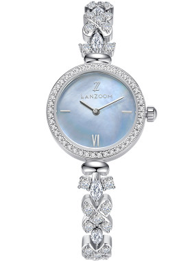 蓝族LANZOOM海蓝母贝女士手表