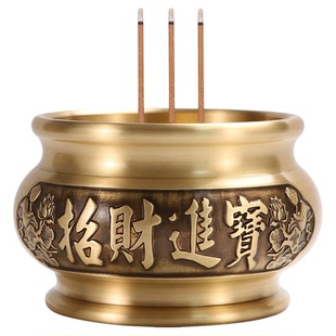 黄铜香炉家用室内上香炉供佛烧香炉焚香炉供奉插香炉宣德炉线香炉