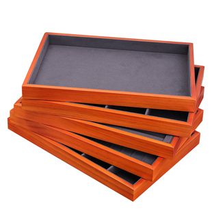 实木珠宝托盘展示盘戒指吊坠项链陈列盘饰品展示道具柜台首饰托盘