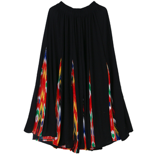 新疆维族舞蹈服女服装练功服演出表演服艺术艺考基训民族风大摆裙