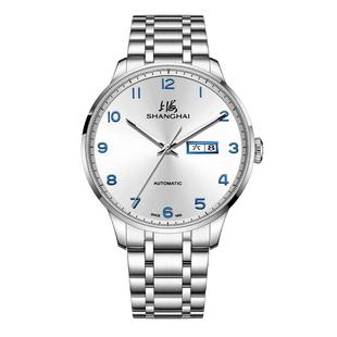 送爸爸上海牌手表男全自动机械表男大表盘日历星期简约数字盘3013