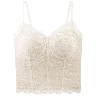 保暖吊带女款加绒带胸垫修身显瘦背心内搭外穿打底蕾丝上衣秋冬季