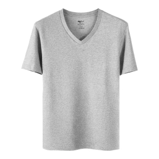 七匹狼纯棉短袖男t恤夏季2026新款男生宽松打底衫男士v领上衣男款