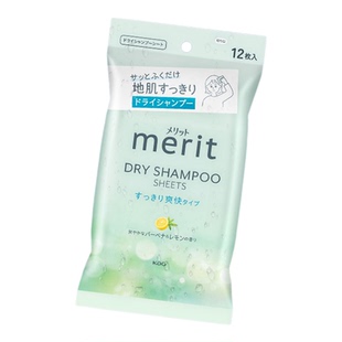 日本花王merit头发擦汗湿巾儿童身体免洗清洁神器去污除汗味干洗
