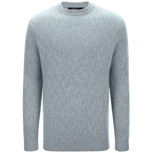 皮皮狗秋冬新款 圆领电脑移针加厚男士羊绒衫套头打底针织衫