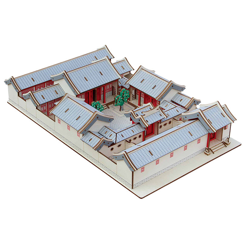 古建筑拼图北京四合院立体模型