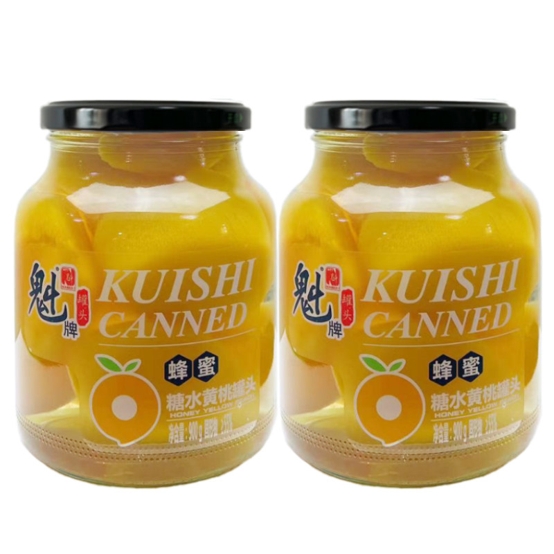 魁牌蜂蜜黄桃罐头900g*2罐