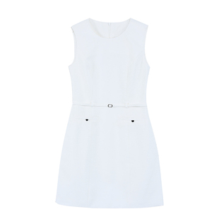 pusumede 简约都市 法式背心裙无袖连衣裙女高级感收腰小个子短裙