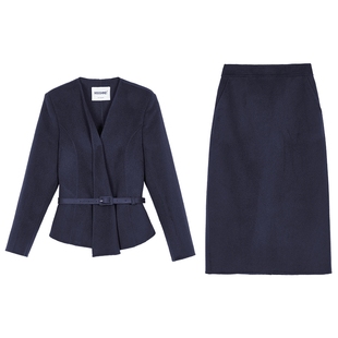 米思阳2025冬季新款知性温柔风100%羊毛套装懒人穿搭一整套女3482