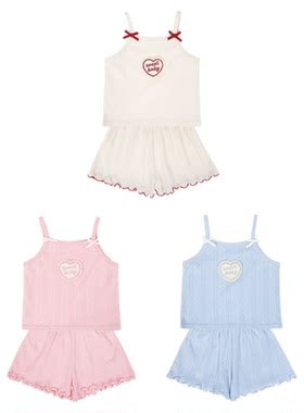 幼歌夏季全棉吊带短裤套装
