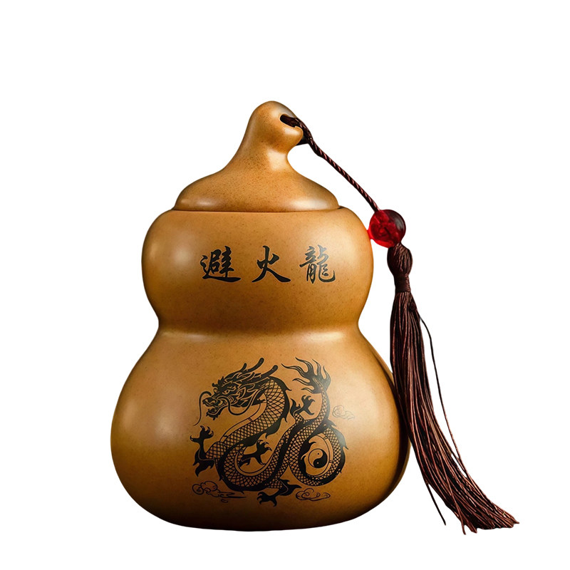 陶土避火龙瓶子厨房在正北角西北东辟必瓷罐解决五色土葫芦小摆件