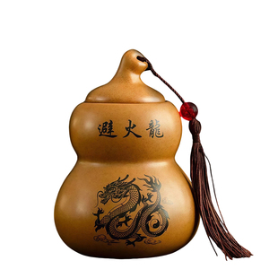 陶土避火龙瓶子厨房在正北角西北东辟必瓷罐解决五色土葫芦小摆件