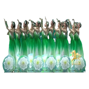 2021春晚同款儿童古典舞茉莉舞蹈演出服茉莉花开中国风伞舞舞蹈服