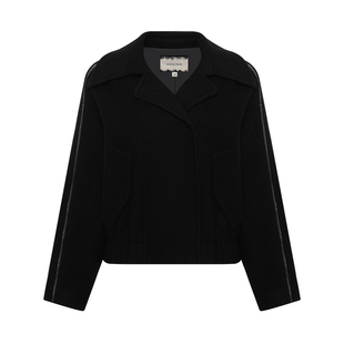 GEGINA吉吉娜羊绒羊毛短款毛呢外套保暖百搭时髦外套女商场同款