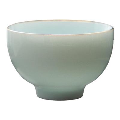 德化陶瓷宝石蓝描金茶杯主人杯