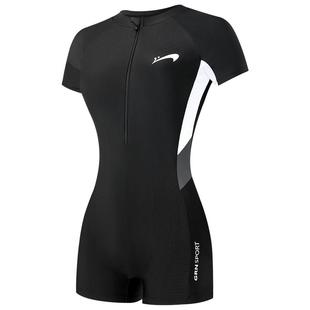 贵人鸟泳衣女款2026新款爆款保守泡温泉连体平角游泳馆专用竞速装