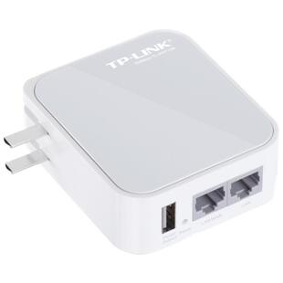 普联tplink迷你无线路由器千兆有线网口转wifi家用卧室小型便携插座式网络信号放大器增强酒店房间插墙ap中继