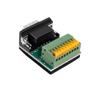 Z-TEK力特DB9母转9Pin端子台232转接线柱免焊422/485接线柱ZE742