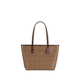 COACH/蔻驰奥莱女士经典标志老花CITY30号托特包手提包大容量通勤