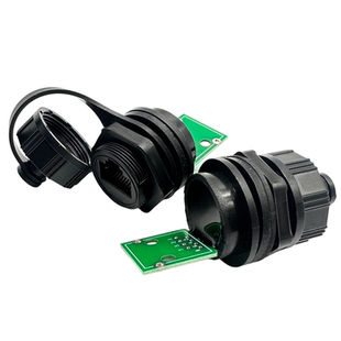 灌胶气密RJ45网络线接口连接器网口信号面板固定防水航空插头