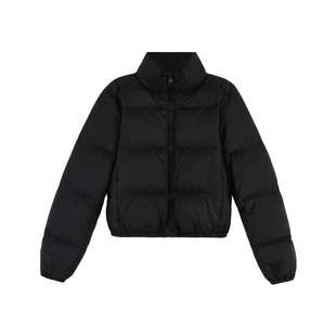 pusumede 实穿主义 短款哑光羽绒服外套女轻薄保暖白鸭绒面包服